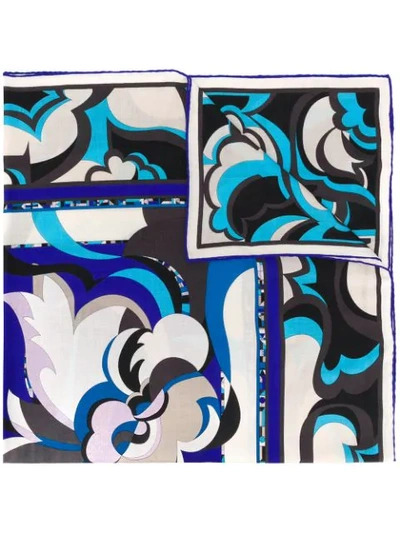 Emilio Pucci Graphic-print Scarf In Blue