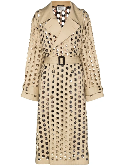 Maison Margiela Beige Punched Holes Trench Coat