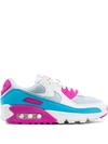 Nike Air Max 90 Sneakers In White And Pink In Purple ,white