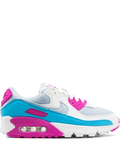 Nike Air Max 90 Sneakers In White And Pink In Purple ,white