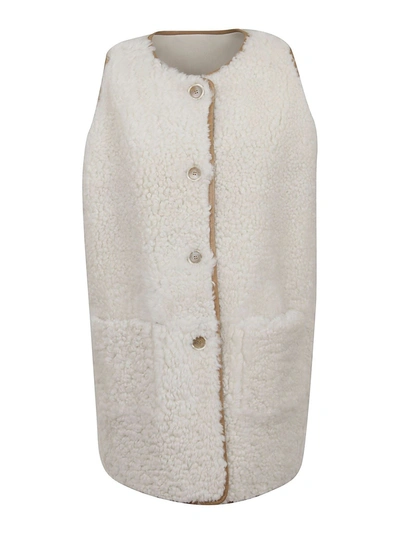 Marni Reversible Waistcoat In Cream Color