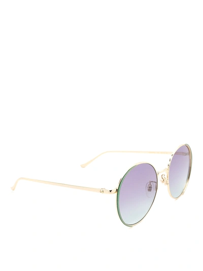 Gucci Metal Frame Round Sunglasses In Green