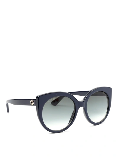 Gucci Gg0325 Blue Sunglasses In Acetate In Dark Blue