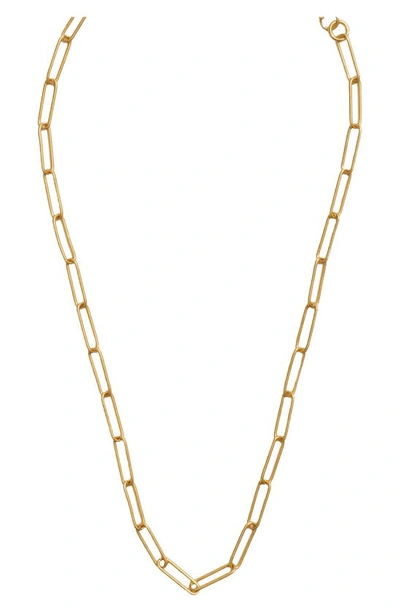 Madewell Paperclip Chain Necklace In Vintage Gold