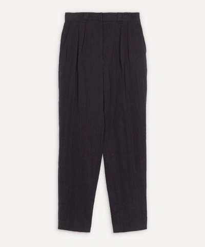 Masscob Argo Pleated Trousers In Navy