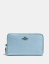 Coach Medium Zip Around Wallet - Women's In Pewter/waterfall