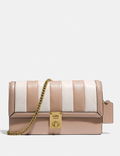 hutton clutch with colorblock quilting