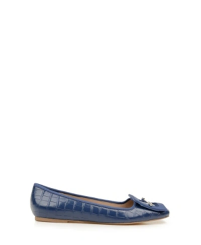 Zac Posen Zac  Women's Vonte Flats Women's Shoes In Blue Crocodile