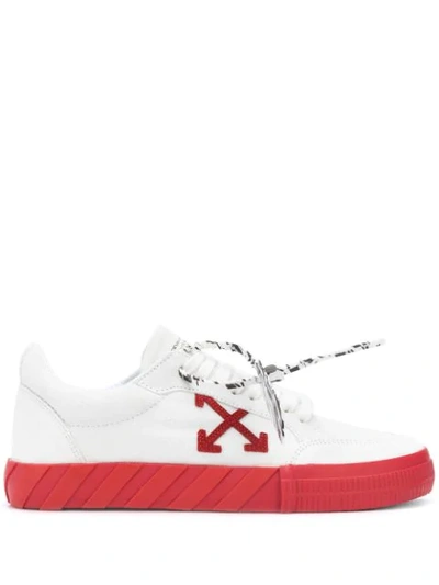 Off-white Men's Arrow Vulcanized Suede Sneakers In White