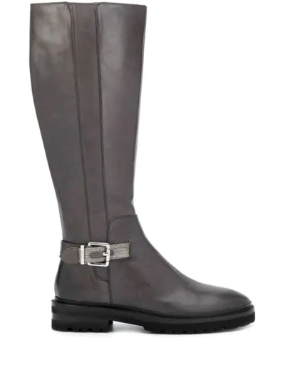 Steffen Schraut Side Buckle Detail Boots In Grey