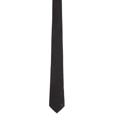Versace 7cm Small Medusa Silk Tie, Black In I1800 - Bla