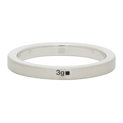 Le Gramme Silver Brushed 'le 3 Grammes' Ribbon Ring