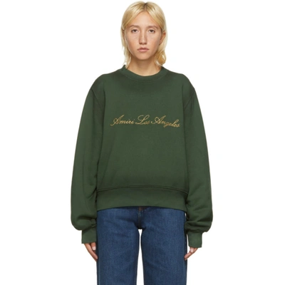 Amiri Green Los Angeles Sweatshirt In Olive