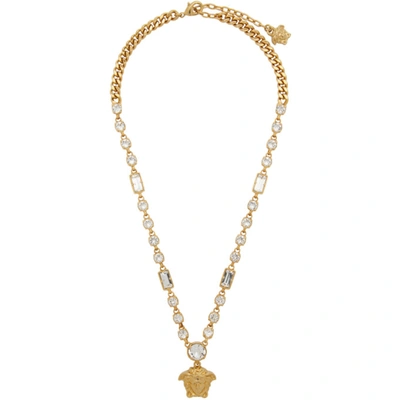 Versace Gold Medusa Pendant Chain Necklace In Kcot Gold