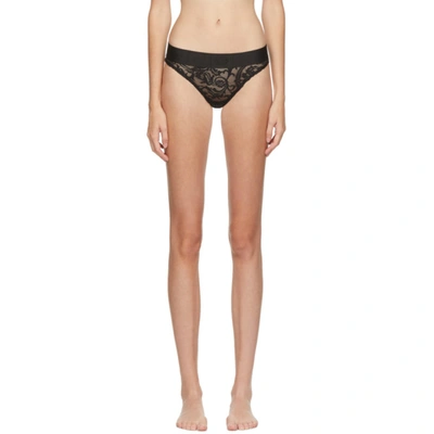 Versace Black Lace Medusa Briefs In A2a2 Nero