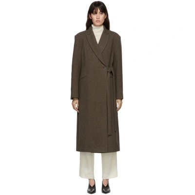 Le17septembre Brown Side Belted Long Coat