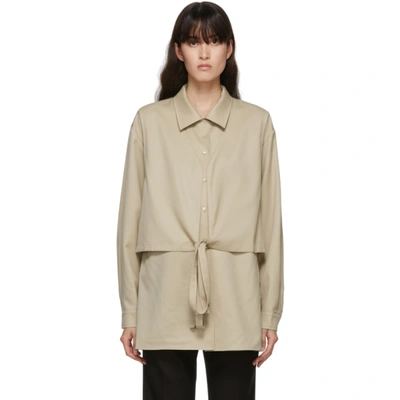 Le17septembre Beige Wool Layered Blouse