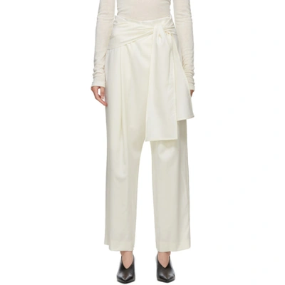 Le17septembre Off-white Wrap Trousers In Ivory