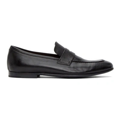 Dunhill Black Soft Chiltern Loafers In 001 Black