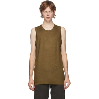 Frenckenberger Ssense Exclusive Tan Cashmere Tank Top In Brass