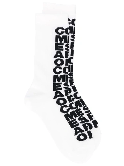 Comme Des Garçons Comme Des Garcons Logo Socks In White