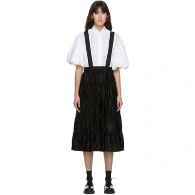 Noir Kei Ninomiya Black Suspender Skirt Trousers In 1 Black
