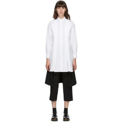 Comme Des Garçons Comme Des Garçons Comme Des Garcons Comme Des Garcons White Split Shirt Dress In 1 White