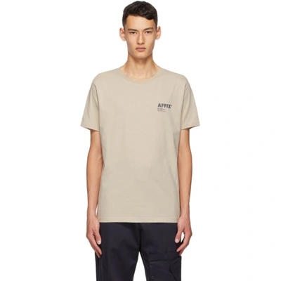 Affix Logo-print Cotton-jersey T-shirt In Taupe