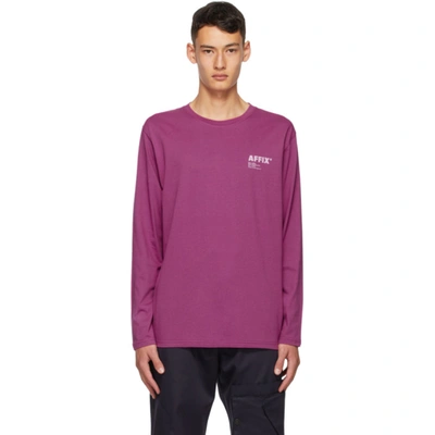 Affix Purple Standardized Logo Long Sleeve T-shirt In Acid Purple