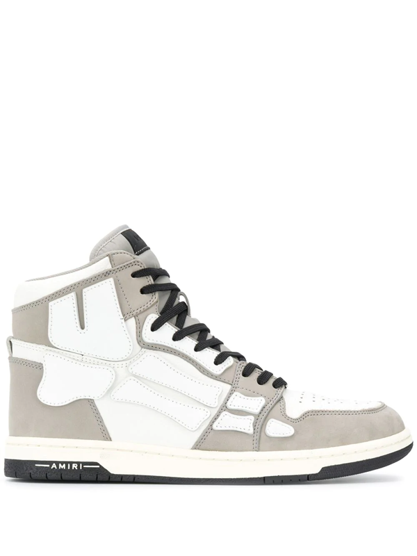 Amiri Skeleton High-top Leather Trainers In White | ModeSens