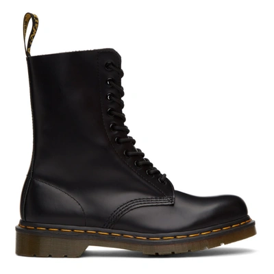 Dr. Martens' 1490 Leather Boots In Black