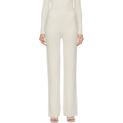 Totême Off-white Cour Lounge Pants In 160 Ivory