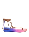 Chloé Toe Strap Sandals In Bright Blue