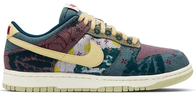 Pre-owned Nike  Dunk Low Community Garden In Multi-color/midnight Turquoise-cardinal Red-lemon Wash