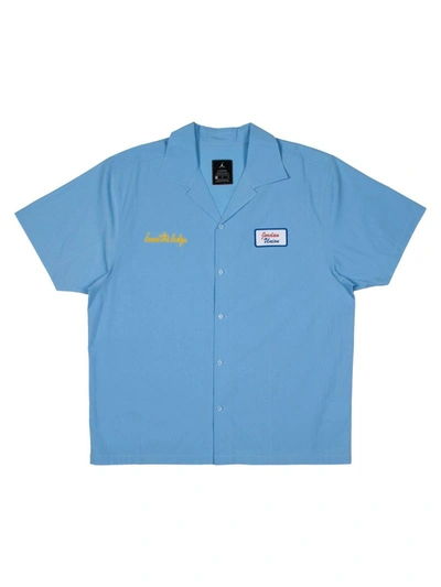 Pre-owned Jordan  X Union Mechanic Shirt Psychic Blue