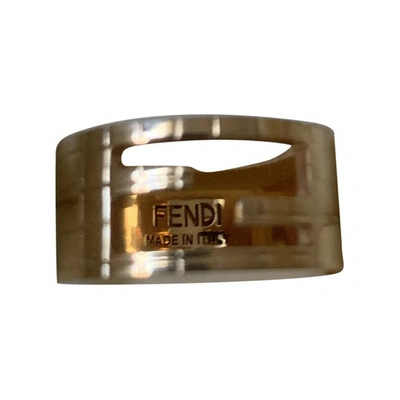 Pre-owned Fendi Gold Metal Ring