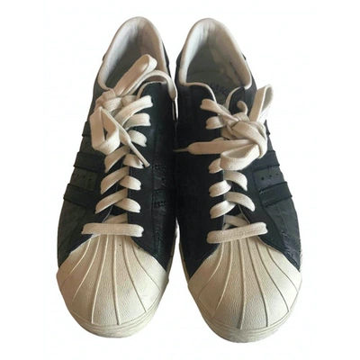 Pre-owned Adidas Originals Superstar Leather Trainers In Grey