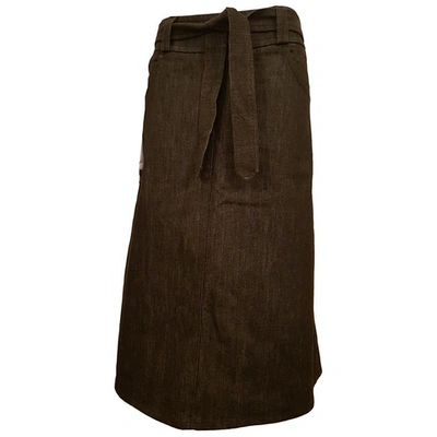 Pre-owned Max Mara Maxi Skirt In Brown
