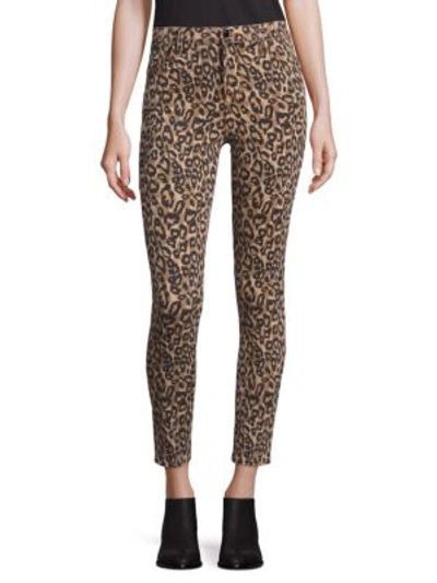 J Brand Alana High-rise Skinny Ankle Jeans, Gold Leopard In Golden Leopard
