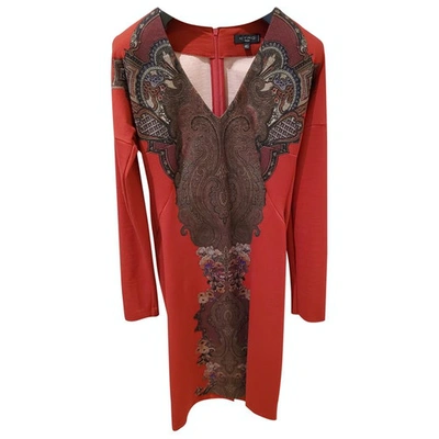 Pre-owned Etro Wool Mid-length Dress In Red