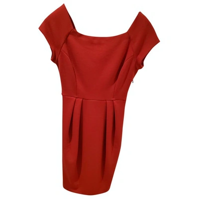 Pre-owned Diane Von Furstenberg Wool Mid-length Dress In Red