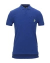 Versace Polo Shirts In Bright Blue