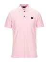 Paul & Shark Polo Shirts In Pink