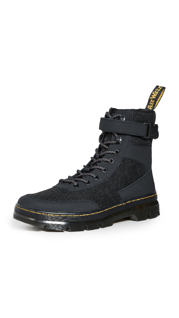 combs platform combat boot black