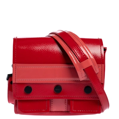 Pre-owned Kenzo Red Patent Leather Flap Shoulder Bags