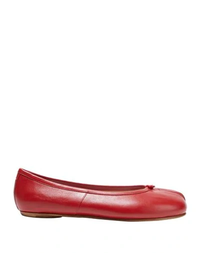 Maison Margiela Ballet Flats In Red