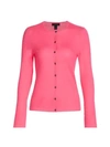 Saks Fifth Avenue Button-front Cashmere Cardigan Sweater In Camelia Rose