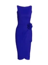 Chiara Boni La Petite Robe Women's Glenaly 3-d Flower Cocktail Dress In Inchiostro Blue