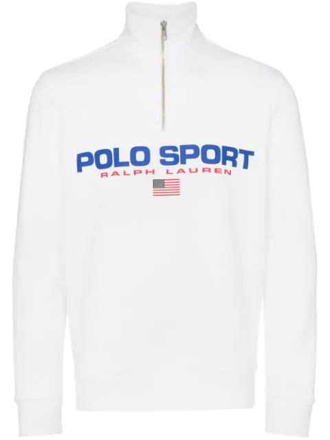 ralph lauren white half zip
