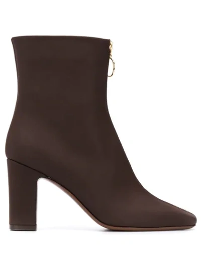 L'autre Chose Zip-up Ankle Boots In Brown